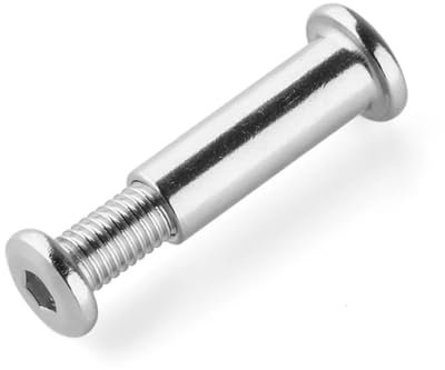 Aqxypas M6 304 Edelstahl Flache Hex Innensechskant Möbel Niet Stecker Einsatz Joint Hülse Überwurfmutter(100mm)
