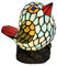 AIBOTY Buntglas Vogel Akzent Lampe, Tiffany Stil Tisch Nachttische Lampen für Kinderzimmer Home Office Schreibtisch Schlafzimmer Nachttisch, E14X1, L9,8 x H9,6 Zoll,Blau