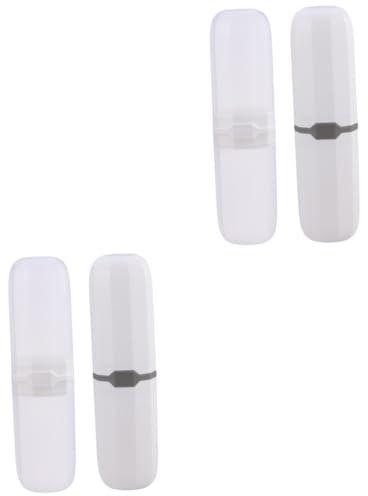 SEWOART 2sets Toothbrush and Toothpaste Holder Case Portable Capsule Toothbrush Travel Storage for Outdoor Boys and Girls Brush Holder 2pcs*2