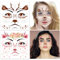 HOWAF 4 Bogen Gesichtstattoo Reh Face Tattoo Reh, Gesichtstattoo Rentier Temporäre Tattoos, Gesichtstattoo Karneval Gesichtstattoo Halloween für Rentier Reh Kostüm, Halloween Karneval Fasching Kostüm