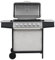 LAPOOH Gasgrill mit 6 Brenner, Grill Gas, Gas Tischgrill, Tischgasgrill, Grill Für Balkon, Kombigrill, Grillstation,n Edelstahl Silbern