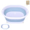 2Pcs Lavabo Plegable Portátil, Cuenco de Silicona Barreño Palangana Plegable Multifuncional, Sin BPA y Inodoro, Cuenco Plegable Que Ahorrar Espacio para Viajes, Camping y Cocina（2 Dimensiones）