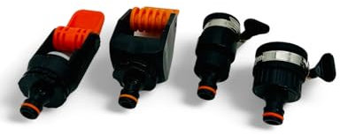 STYYL Wasserdiebe-Set 4-teilig universal Anschluss Adapter Set für Wasserhahn verstellbarer für Wasserhähne ohne Gewinde Hahnanschluss Innen und Außen ideal für Camper Wohnmobil Caravan