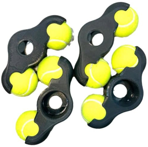 WRIBZD 4 Stück Indoor-Rad-Schnappfüße Adapter mit 8 Tennis-Stabilitäts-Zubehör, für Fahrrad-Widerstandstrainer, Indoor-Training, Kickr-Core-Workout-Ausrüstung