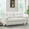 Aotumm Ciort 2-Sitzer-Sofa, modernes Sofa mit dicken Kissen, 2 Kissen und 2 Taschen, bequemes Leinensofa für Wohnzimmer/Schlafzimmer/Büro, einfache Montage, kleines 2-Sitzer-Sofa (Beige)