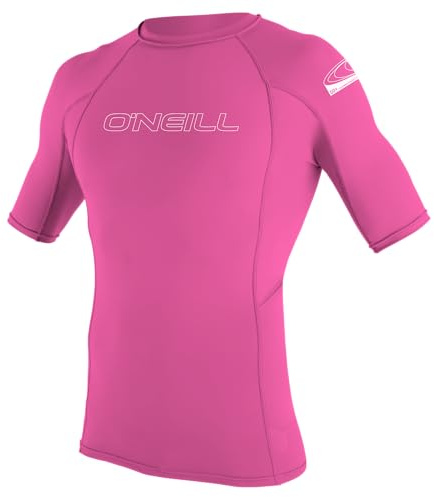 O'NEILL Wetsuits Boys UV Protection Youth Basic Skins S/S Crew, Fox Pink, 10