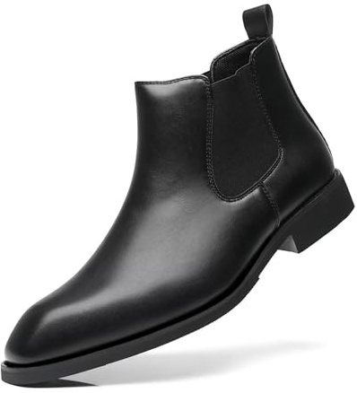 SANNAX Chaussures pour hommes Bottes de Chelsea Stylées Vintage Bottines d'affaires Hautes-Top Casual Bottes pour hommes Formelles Mocassins