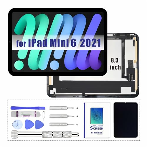 ZTR Ersatz-LCD-Display für iPad Mini 6 6. 2021, 20,6 cm (8,3 Zoll) LCD-Display für iPad Mini6 Gen A2567 A2568 A2569, Digitizer Touchscreen Montage mit kostenlosen Werkzeugen