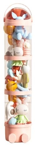 Stuffed Animal Storage Tube, Soft Toy Storage Tube, Stuffed Toy Bucket Storage With Wheels, Dustproof Transparent Doll Display Bucket For Bedroom Living Room