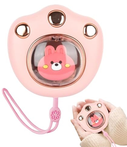 Handwärmer Elektrisch, 2400mAh Taschenwärmer, Wiederaufladbar Elektrische Handwarmer mit 2 Temperatur, Wiederverwendbare Elektrische Handwärmer für Frauen Männer Kinder (Rosa-B)