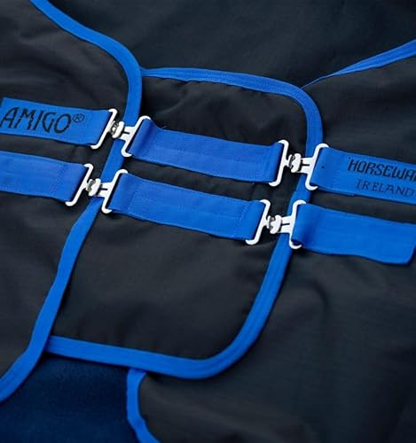 Horseware Amigo Brusterweiterung Chest Extender Front Black/Classic Blue