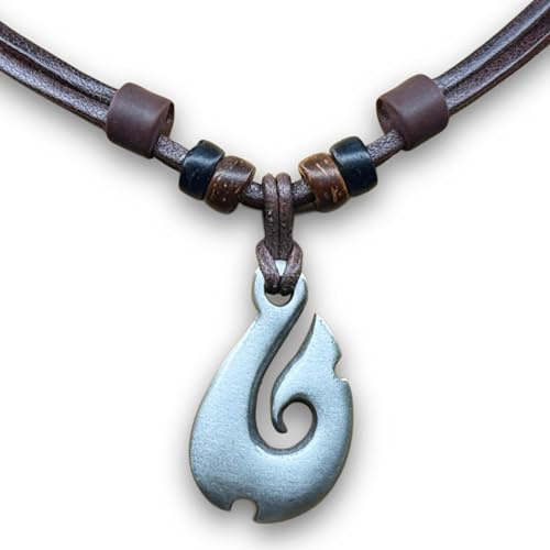 HANA LIMA Surferkette Maori Neuseeland Halskette Herren Damen Lederkette Surferhalskette