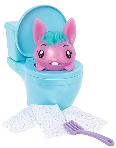 Pooparoos Animal Surprise glouton, aliment et cuvette de toilette, jouet pour enfant, modèle aléatoire, FWN06