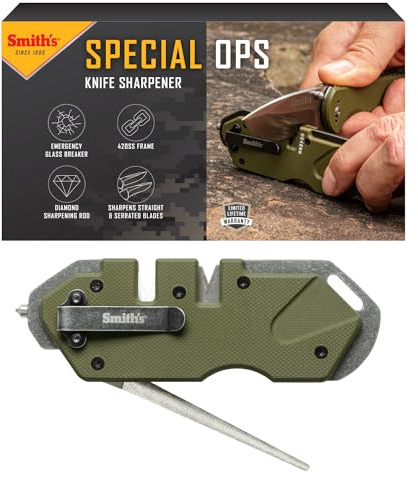 Smith's 50981 Pocket Pal Knife Sharpener-PP1-OD Green