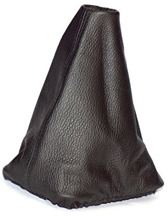 myshopx SA117 Schaltmanschette Schaltsack Sack Schwarz Faden Schwarz Echt Leder