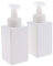 2 Stk 450ml Schaumseifenspender Pumpseifenspender Schaumspender für Bad & Küche, Wiederbefüllbar Kosmetik Sprühflasche - Weiß