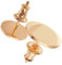 BAFFOS® Ohrstecker für Damen - kleine runde Plättchen Ohrringe aus widerstandsfähigem Edelstahl in Rose-Gold und Silber Schmuck + Geschenk Freundin
