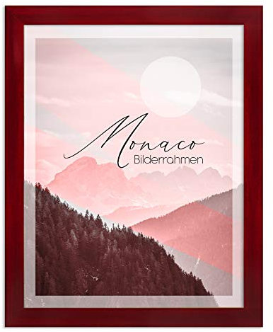 BIRAPA Monaco - Marco de fotos (50 x 70 cm, con cristal sintético antirreflectante), color rojo