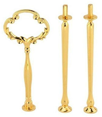 Luoji Cake Stand Fittings Kits Cake Plate Stand Fittings Cake Stands Handles Multi-Tier Cake Plate Fittings Centre Rod For Birthday Or Daily Use