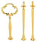 Luoji Cake Stand Fittings Kits Cake Plate Stand Fittings Cake Stands Handles Multi-Tier Cake Plate Fittings Centre Rod For Birthday Or Daily Use