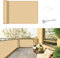 SUNNY GUARD Brise Vue Balcon 75x300cm Cache Vue Balcon,Protection UV,Coupe-Vent et Imperméable,pour Terrasse Jardin Balcon Patio,avec Attaches de câble,Sable