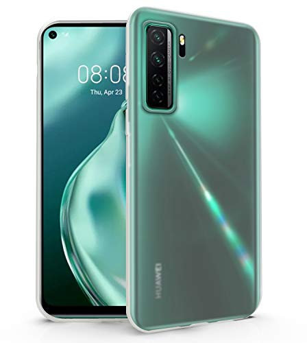 N NEWTOP Cover Compatibile con Huawei P40 Lite 5G, Custodia TPU Soft Gel Silicone Ultra Slim Sottile Flessibile Case Posteriore Protettiva (Trasparente Opaco)
