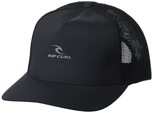 Rip Curl Herren Icons Trucker Hat, Mesh Back Cap Snapback for Men, Adjustable Baseballkappe, Schwarz/Grau Vapor, Einheitsgröße