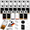 Miorkly Gewürzgläser Eckig mit Streueinsatz, Edelstahl Deckel Gewürzdosen Set 120ml,24 Gewürzgläser Set, Gewürzstreuer Glas mit Streuer-Aufsätze, Trichter, Etiketten & Kreidestift,Küchen Organizer