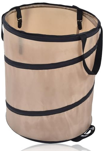 Sacco da giardinaggio per contenitori pieghevoli 10 galloni, sacchi per rifiuti da giardino Raccoglitore di foglie Cestino da campeggio Secchio pieghevole Molla in acciaio rinforzato Tessuto Oxford