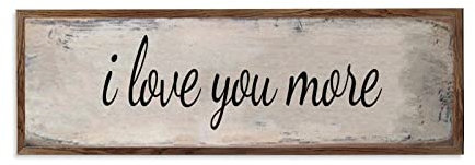 by Unbranded Framed Wood Plaques Laundry Motto Wall Art I Love You More Rusitc Wood Hanging Plaque Farmhouse Wooden Signs for Kitchen Bathroom 6x20 Inch