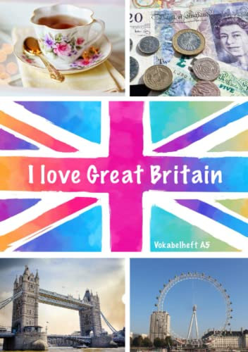 Vokabelheft A5: Englisch Vokabelheft, DIN A5, 100 Seiten, England Motiv