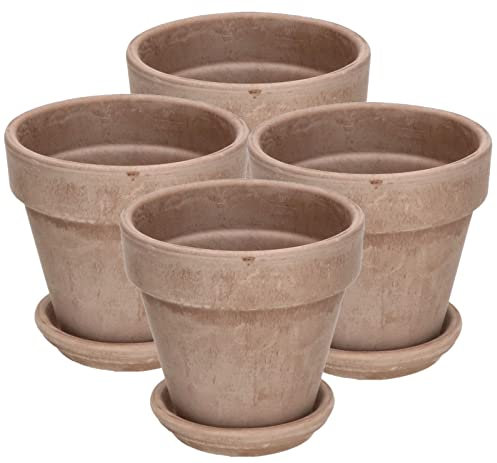 KOTARBAU® Blumentopf Übertopf aus Terrakotta Mokka ⌀ 11 cm für Innenräume und Gärten