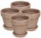 KOTARBAU® Pot de fleurs, en terre cuite, moka, diamètre : 11 cm, pour l'intérieur et le jardin