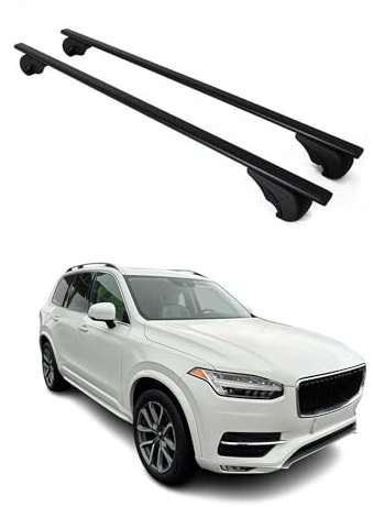 OMAC Dachträger für Volvo XC90 2015-2019 Pre-FL Stahl 2 Stangen Schwarz
