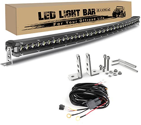 CO LIGHT 38 Zoll Gebogen Light Bar Slim Lightbar 12v Led Scheinwerfer Bar Led Arbeitsscheinwerfer Bar 12 volt Zusatzscheinwerfer für Auto Offroad Traktor SUV UTV ATV LKW 16000LM