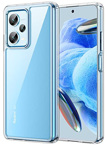 JETech Hülle für Xiaomi Redmi Note 12 Pro 5G, Nie Vergilbung Stoßfest Handyhülle, Anti-Kratzt Harte PC Rückseite Schutzhülle (Durchsichtig)