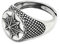 Anello da Uomo in Argento Sterling 925 con Rosa dei Venti, misura Regolabile Argento