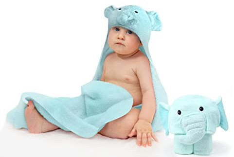 Toalla Bebe Recien Nacido-Capa de baño de algodón Suave y Absorbente - Regalos Originales - Accesorios