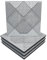 Sound Absorption-Diffuse Acoustic Panel | 50x50x5cm | Absorption - Diffusion - Reflection - Soundproofing | Perforated plastic: (x4 WILDS, White gloss plastic)