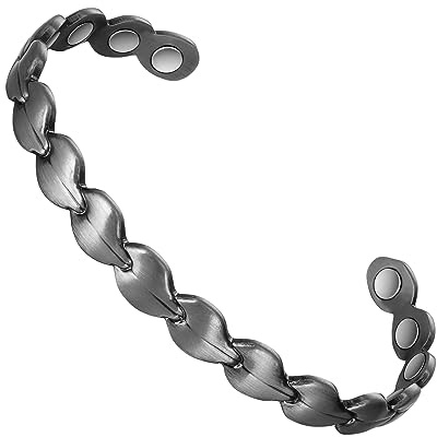 EnerCoppeX Reines Kupfer 8 Magnete Herren Damen Kupferarmband Verstellbares Gelenk Kupferarmband 3500 Gauss Effektiver Magnet 16,5 cm (D)
