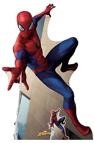 Star Cutouts SC4304 Spider-Man Web Shooting Pappaufsteller mit Mini – perfekt für Marvel-Fans, Partys und Events