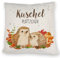 Igel Kissen mit Spruch Kuschelplätzchen Aquarell Zeichnung KuschelKissen Motiv Natur DekoKissen für Frauen Geburtstag Kissen bezug Bedruckt Wald Herbst Sofa Waldtiere niedlich