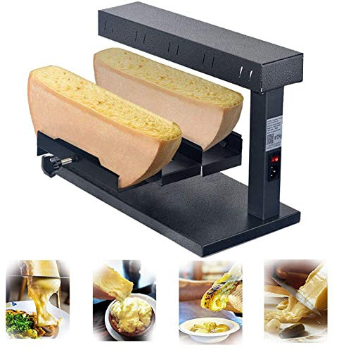 Fondeuse à fromage à chauffage rapide avec double zone de chauffage pour appareil à raclette traditionnel et chauffe-fromage