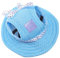 Dog Mesh Sun Cap, Hunde Baseball Cap, Haustier Baseball Mütze, Haustier Visor Caps, Hund Sport Hüte, mit Ohrlöchern und Verstellbarem Kinnriemen, für Hunde Haustiere Welpen, Mesh blau, S