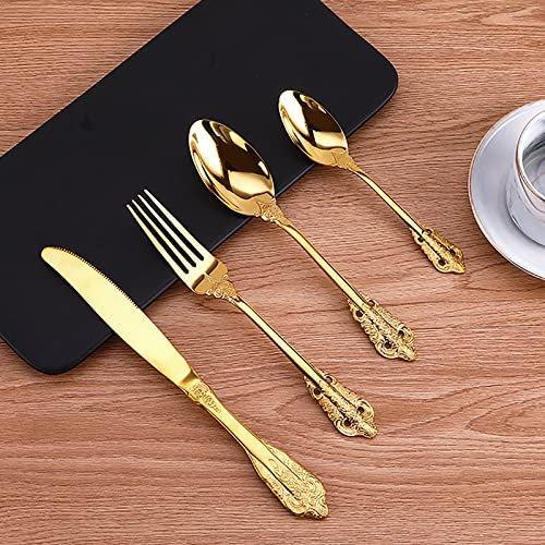 ZGPjubilant Besteckset, Besteckset für 18 Personen, 72-teilig. Luxuriöse Bestecksets, hochglanzpoliertes Besteckset, Elegantes Tischbesteck für Zuhause/wichtige Abendessen (18 Sets mit 72 Teilen)