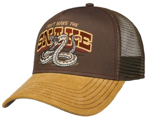 FWS Don´t Wake The Snake Trucker Cap Basecap Baseballcap Truckercap Meshcap Herren - Snapback, mit Schirm, Schirm Sommer Frühling-Sommer - One Size braun