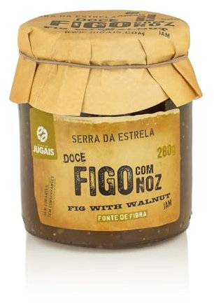 Mermelada de Higo y Nuez - Frasco de 280g - Sabor Dulce y Textura Crujiente - Ideal para Postres y Desayunos - Sin Colorantes ni Conservantes - Producto Gourmet de Origen Portugués