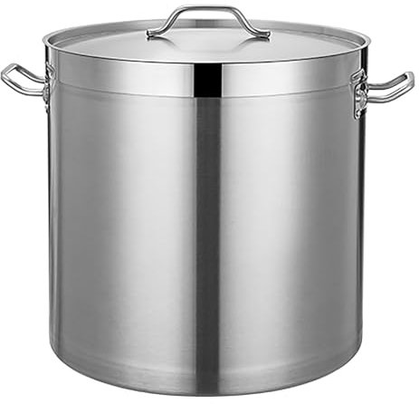 Suppentopf, Suppeneimer aus Edelstahl 304, Soßentopf in Handelsqualität mit Deckel, Suppentopf/Salzlakeeimer mit großem Fassungsvermögen, for alle Herdarten(71L)