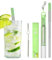 Reusable Straws, Stainless Steel Straws, Straws with Silicone Tip Made of Stainless Steel - Portable Pocket Drinking Straws with Case and Cleaning Brush for School, Travel