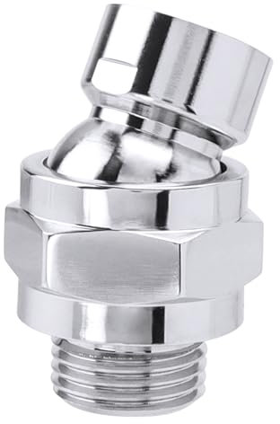 Mesee G1/2 Universal Shower Connector Ball Joint Shower Head Swivel Ball Adapter Rotatable Shower Arm Connector Showering Connecting Extension Component Fits Fixed, Hand Held & Rain Shower Heads